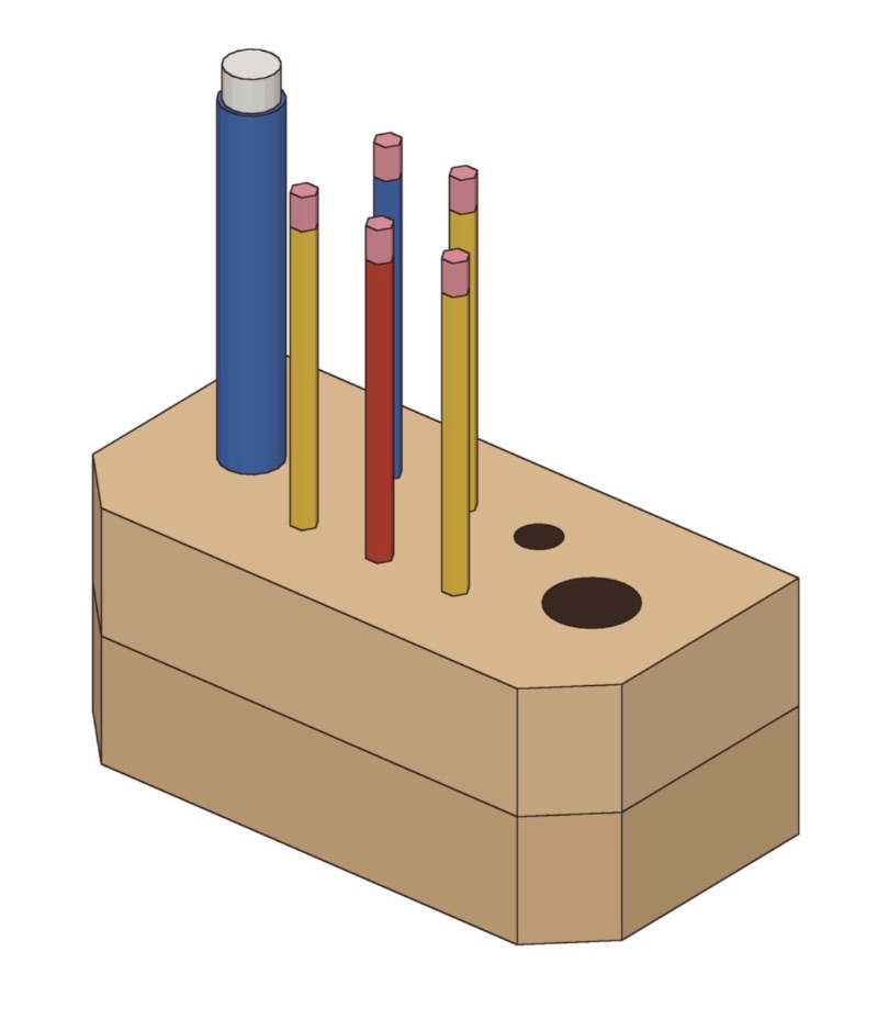 Pencil and marker caddy woodworking project