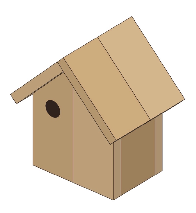 Basic birdhouse woodworking project