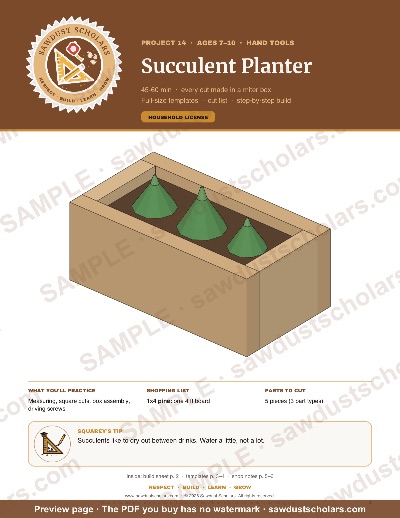 Succulent Planter, sample page 1