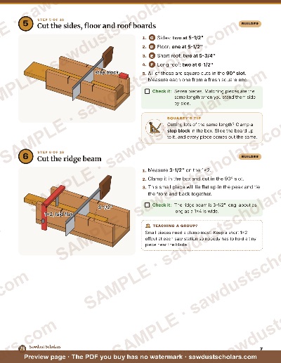 Birdhouse Build Guide (Ages 7–10) — 16-Step Companion for the Birdhouse Project Plan, sample page 7