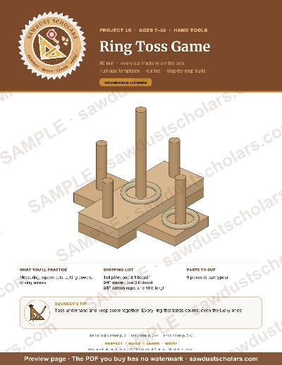 Ring Toss Game, sample page 1