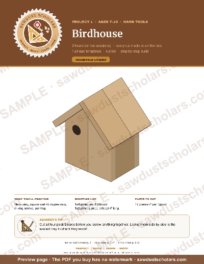 Birdhouse, sample page 1