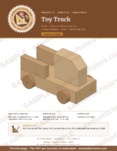Toy Truck, sample page 1