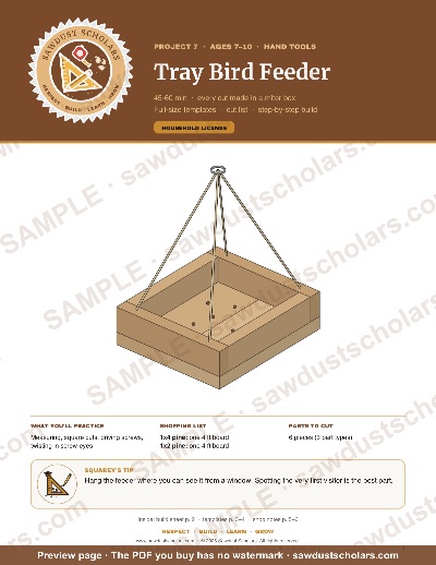 Tray Bird Feeder, sample page 1