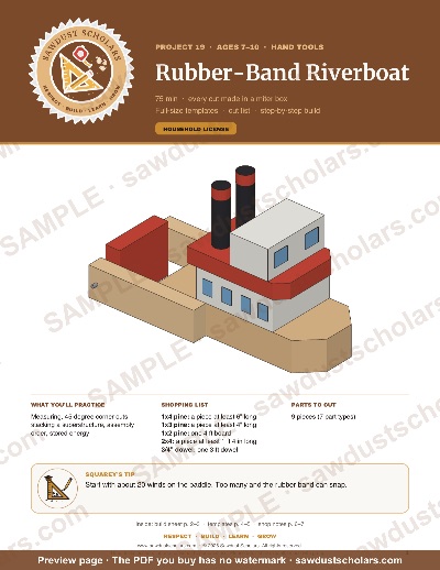 Rubber-Band Riverboat, sample page 1