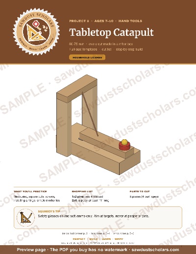 Tabletop Catapult, sample page 1